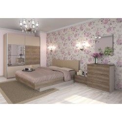Σετ Κρεβατοκάμαρας  ξύλινο MOKA 160x200 DIOMMI 40-037